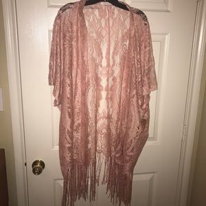 Lace Kimono with fringe